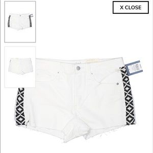 SOLD-Side patterned Denim Shorts